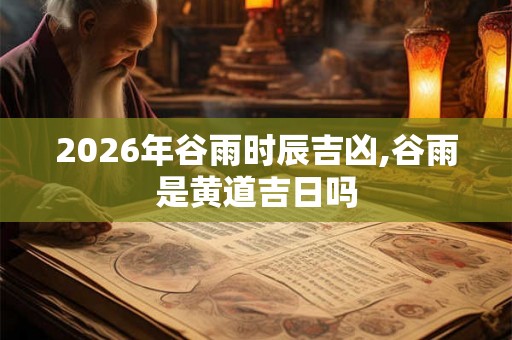 2026年谷雨时辰吉凶,谷雨是黄道吉日吗