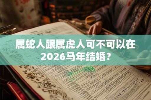 属蛇人跟属虎人可不可以在2026马年结婚? 属蛇人跟属虎人可不可以在2026马年结婚?