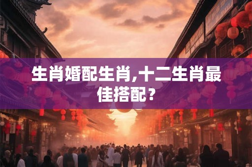 生肖婚配生肖,十二生肖最佳搭配？