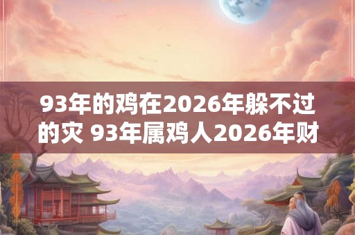 93年的鸡在2026年躲不过的灾 93年属鸡人2026年财神方位