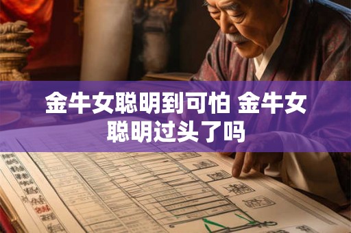 金牛女聪明到可怕 金牛女聪明过头了吗