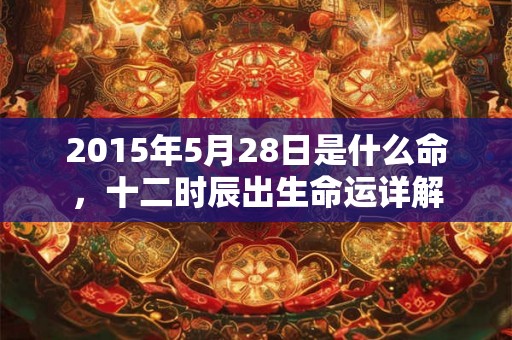2015年5月28日是什么命，十二时辰出生命运详解