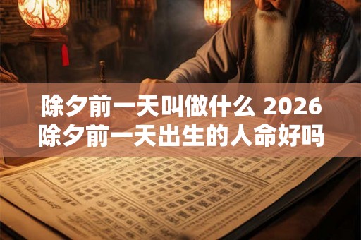 除夕前一天叫做什么 2026除夕前一天出生的人命好吗 除夕前一天叫做什么 2026除夕前一天出生的人命好吗