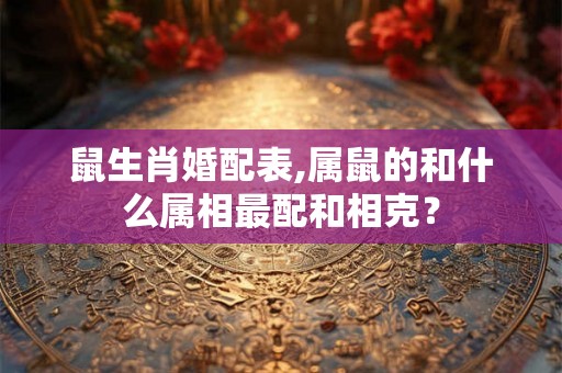 鼠生肖婚配表,属鼠的和什么属相最配和相克? 鼠生肖婚配表,属鼠的和什么属相最配和相克?