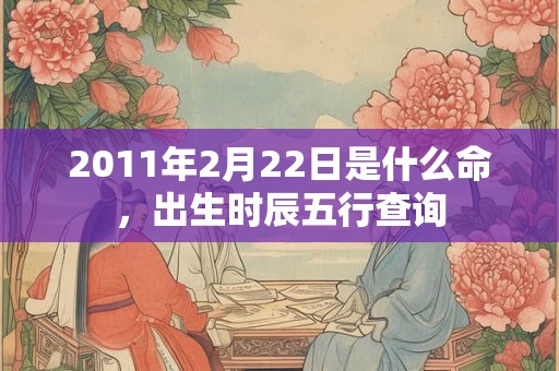 2011年2月22日是什么命，出生时辰五行查询