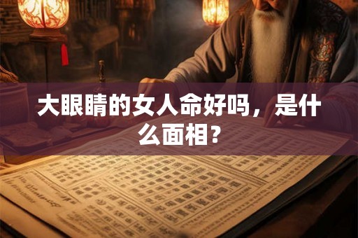 大眼睛的女人命好吗,是什么面相? 大眼睛的女人命好吗,是什么面相?