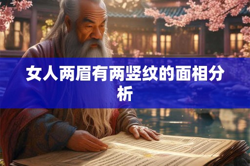女人两眉有两竖纹的面相分析