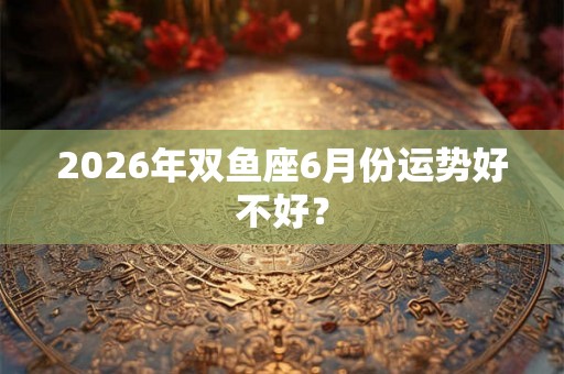 2026年双鱼座6月份运势好不好？