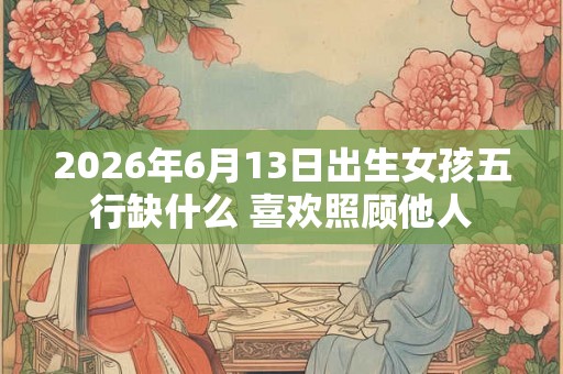 2026年6月13日出生女孩五行缺什么 喜欢照顾他人