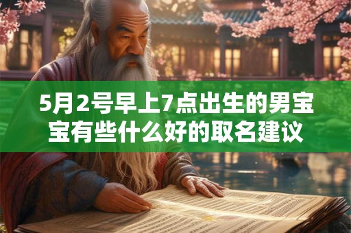 5月2号早上7点出生的男宝宝有些什么好的取名建议