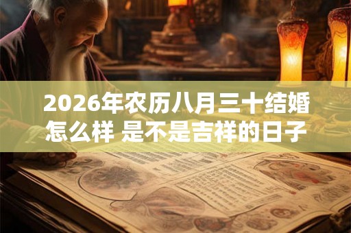 2026年农历八月三十结婚怎么样 是不是吉祥的日子