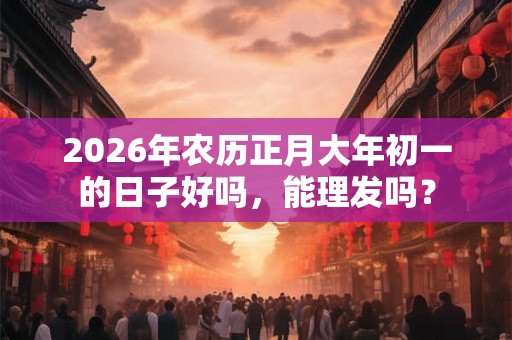 2026年农历正月大年初一的日子好吗,能理发吗? 2026年农历正月大年初一的日子好吗,能理发吗?