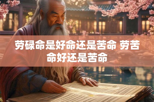 劳碌命是好命还是苦命 劳苦命好还是苦命 劳碌命是好命还是苦命 劳苦命好还是苦命
