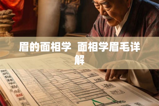 眉的面相学 面相学眉毛详解 眉的面相学 面相学眉毛详解