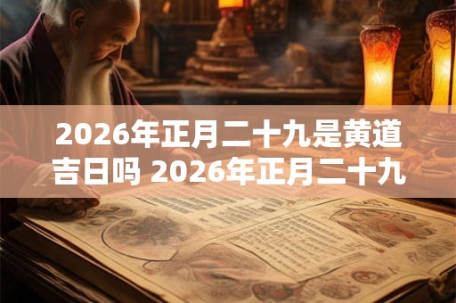 2026年正月二十九是黄道吉日吗 2026年正月二十九黄道吉日
