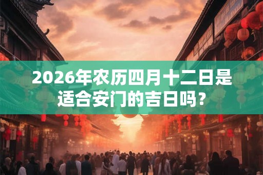 2026年农历四月十二日是适合安门的吉日吗？