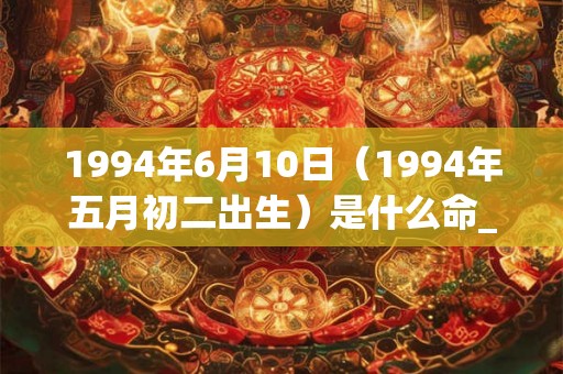 1994年6月10日（1994年五月初二出生）是什么命_命运如何