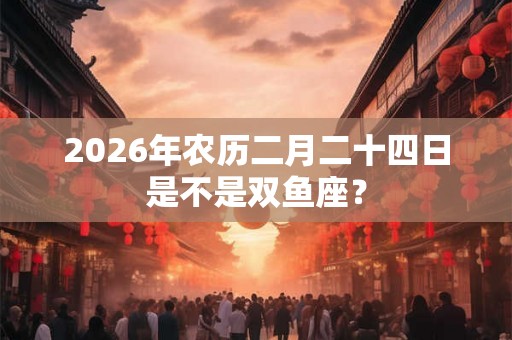 2026年农历二月二十四日是不是双鱼座? 2026年农历二月二十四日是不是双鱼座?