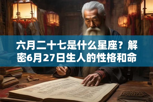 六月二十七是什么星座？解密6月27日生人的性格和命运