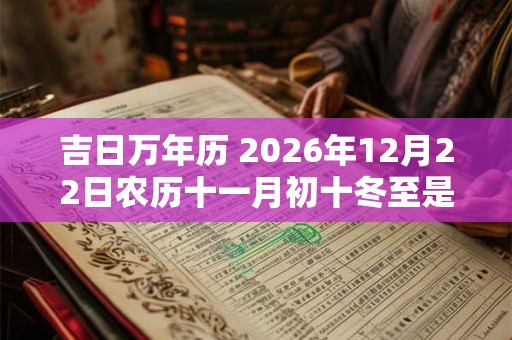 吉日万年历 2026年12月22日农历十一月初十冬至是不是开业大吉的日子 吉日万年历 2026年12月22日农历十一月初十冬至是不是开业大吉的日子