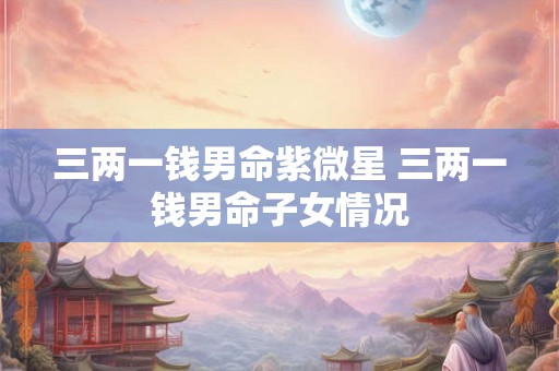 三两一钱男命紫微星 三两一钱男命子女情况