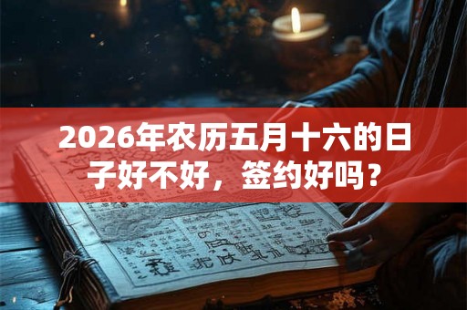 2026年农历五月十六的日子好不好，签约好吗？