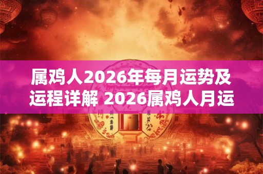 属鸡人2026年每月运势及运程详解 2026属鸡人月运如何