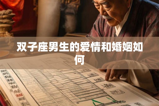 双子座男生的爱情和婚姻如何