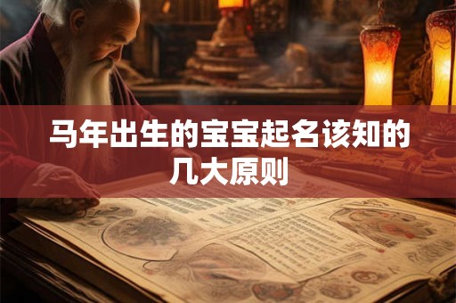 马年出生的宝宝起名该知的几大原则