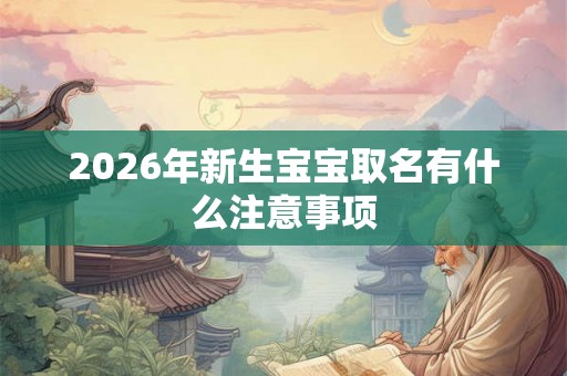 2026年新生宝宝取名有什么注意事项