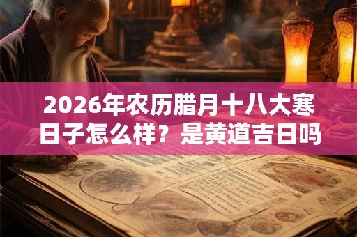 2026年农历腊月十八大寒日子怎么样?是黄道吉日吗? 2026年农历腊月十八大寒日子怎么样?是黄道吉日吗?