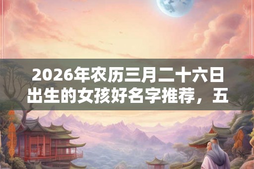 2026年农历三月二十六日出生的女孩好名字推荐,五行起名大全 2026年农历三月二十六日出生的女孩好名字推荐,五行起名大全