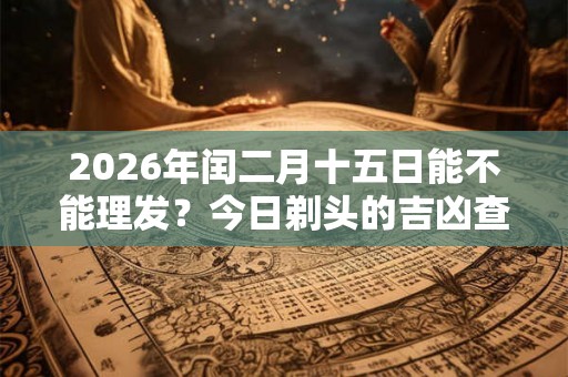 2026年闰二月十五日能不能理发?今日剃头的吉凶查询 2026年闰二月十五日能不能理发?今日剃头的吉凶查询