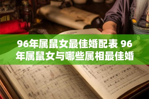 96年属鼠女最佳婚配表 96年属鼠女与哪些属相最佳婚配