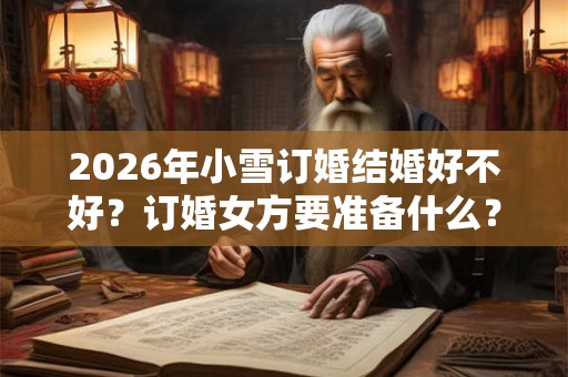 2026年小雪订婚结婚好不好？订婚女方要准备什么？