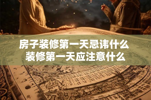 房子装修第一天忌讳什么 装修第一天应注意什么