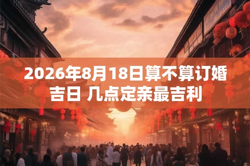 2026年8月18日算不算订婚吉日 几点定亲最吉利