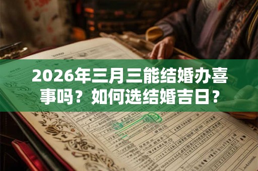 2026年三月三能结婚办喜事吗？如何选结婚吉日？