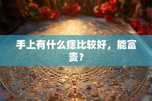 手上有什么痣比较好，能富贵？