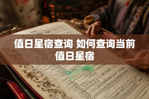 值日星宿查询 如何查询当前值日星宿