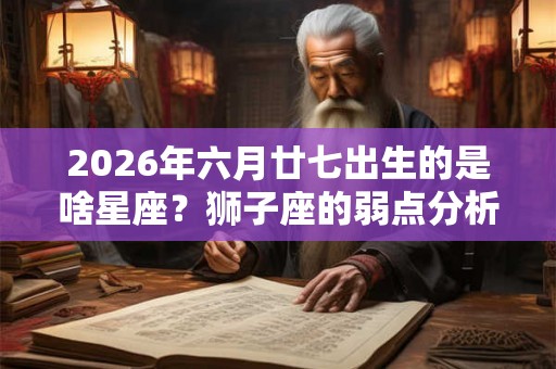 2026年六月廿七出生的是啥星座？狮子座的弱点分析