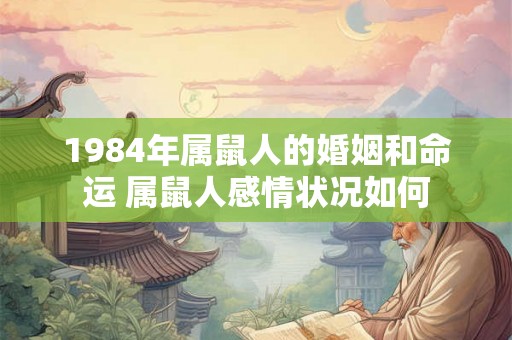 1984年属鼠人的婚姻和命运 属鼠人感情状况如何