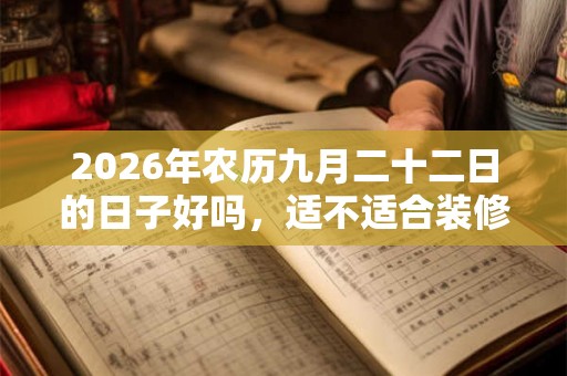 2026年农历九月二十二日的日子好吗,适不适合装修或者动土? 2026年农历九月二十二日的日子好吗,适不适合装修或者动土?
