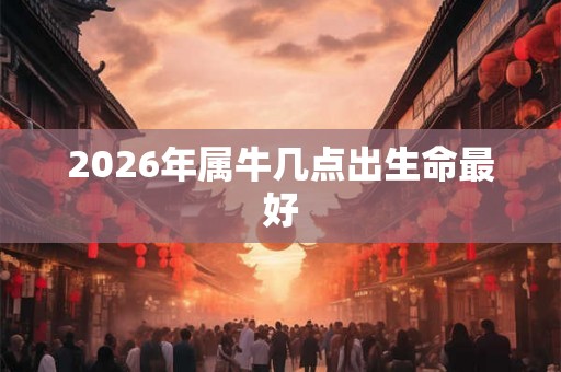 2026年属牛几点出生命最好