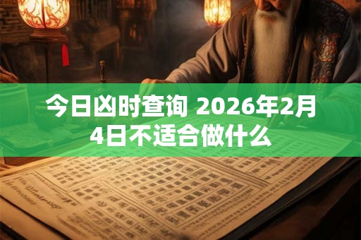 今日凶时查询 2026年2月4日不适合做什么