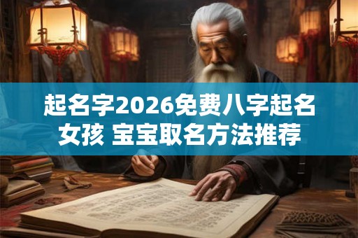 起名字2026免费八字起名女孩 宝宝取名方法推荐
