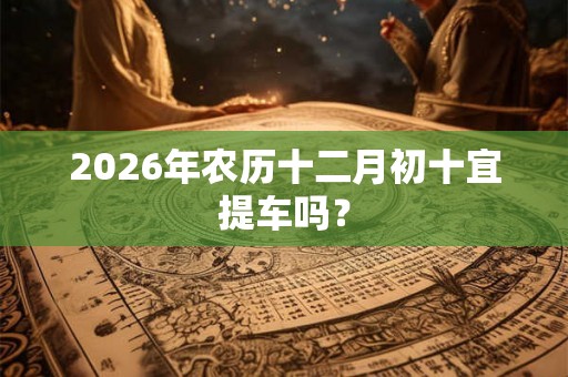 2026年农历十二月初十宜提车吗？
