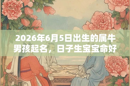 2026年6月5日出生的属牛男孩起名，日子生宝宝命好吗？