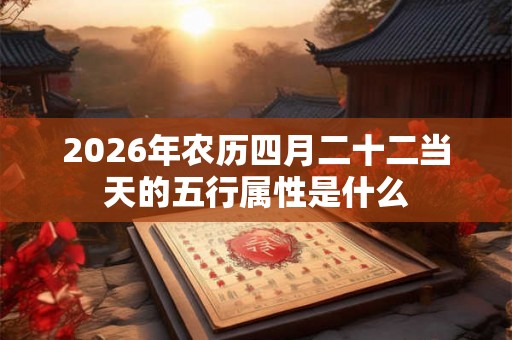 2026年农历四月二十二当天的五行属性是什么