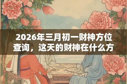 2026年三月初一财神方位查询,这天的财神在什么方向? 2026年三月初一财神方位查询,这天的财神在什么方向?